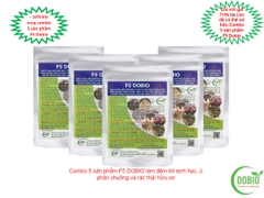 Combo 5 sản phẩm F5 Dobio dạng bột làm đệm lót sinh học, ủ  phân cá và rác thải hữu cơ