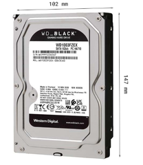 HDD WESTERN 1TB BLACK SATA3,64M,2 NHÂN CHÍNH HÃNG (CHUYÊN SERVER BOOTROM)