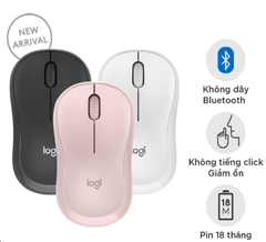 MOUSE LOGITECH M240 Bluetooth/Wireless (đen,trắng,hồng) VAT