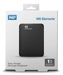 BOX HDD WESTERN 1TB ELEMENT 2.5