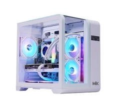 CASE MIK BARBATOS WHITE (Full ATX, Kính cong, LCD thông số) VAT