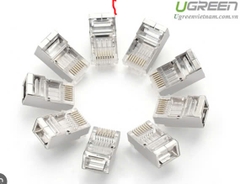Đầu Mạng Ugreen RJ45 6E Shielding Crystal (Bọc inox,túi 10c) 20333 VAT