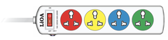 Ổ cắm kéo dài đa năng LiOA 4DNW3.2.10
