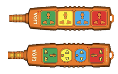 Ổ cắm kéo dài siêu tải LiOA 4 ổ - có dây 2 lõi 15A