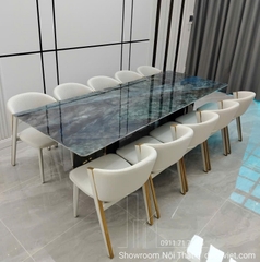 Bàn Ăn 10 Ghế Mặt Đá 2m6 2812S