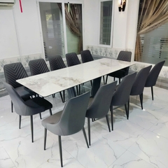 Bàn Ăn 12 Ghế Mặt Đá Kéo Dài 2301S