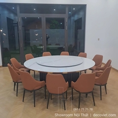 Bàn Ăn 12 Ghế Tròn Xoay 2m4 2785S