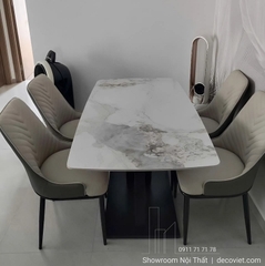 Bàn Ăn 4 Ghế Chân Sắt Giá Rẻ 2872S