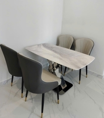 Bàn Ăn 4 Ghế Mặt Đá Cẩm Thạch 2727S