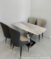 Bàn Ăn 4 Ghế Mặt Đá Cẩm Thạch 2727S