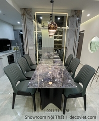 Bàn Ăn 6 Ghế Mặt Đá Cao Cấp 2429S