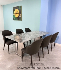 Bàn Ăn 6 Ghế Mặt Đá Cao Cấp 2518S