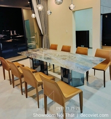 Bàn Ăn 8 Ghế  Mặt Đá Cao Cấp 1675S