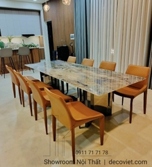 Bàn Ăn 8 Ghế  Mặt Đá Cao Cấp 1675S