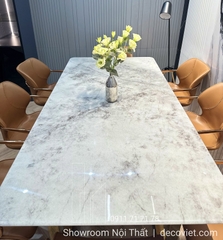 Bàn Ăn Cao Cấp 8 Ghế Chân Inox 2725S