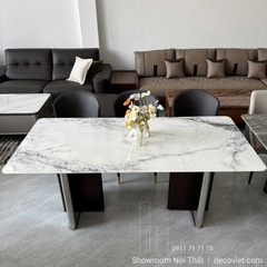 Bàn Ăn Chân Inox 6 Người 2898S