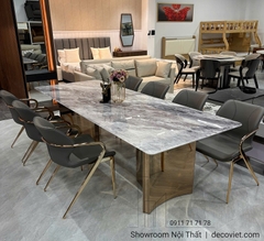 Bàn Ăn Chân Inox Mặt Đá 2885S