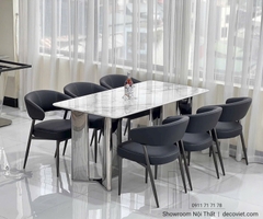 Bàn Ăn Chân Inox Mặt Đá 2914S