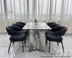 Bàn Ăn Chân Inox Mặt Đá 2914S