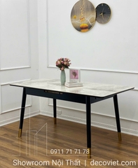 Bàn Ăn Kéo Dài Mặt Đá Cao Cấp 1418S