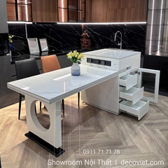 Bàn Ăn Kết Hợp Đảo Bếp Nhập Khẩu 2348S