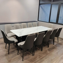 Bàn Ăn Mặt Đá 12 Ghế Cao Cấp 2410S
