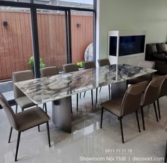 Bàn Ăn Mặt Đá 2m6 Cao Cấp 2827S