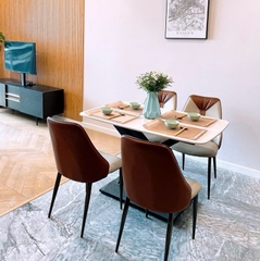 Bàn Ăn Mặt Đá 4 Ghế 2713S