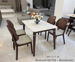 Bàn Ăn Mặt Đá 4 Ghế 2744S