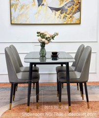 Bàn Ăn Mặt Đá 4 Ghế Giá Rẻ 2208S