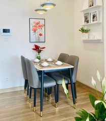 Bàn Ăn Mặt Đá 4 Ghế Giá Rẻ 2208S