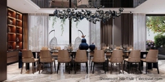 Bàn Ăn Mặt Đá 5m2 16 Ghế 2435S