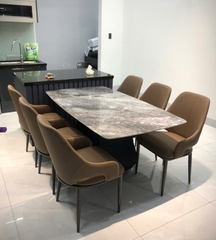 Bàn Ăn Mặt Đá 6 Ghế 2401S