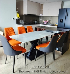 Bàn Ăn Mặt Đá 6 Ghế 2423S
