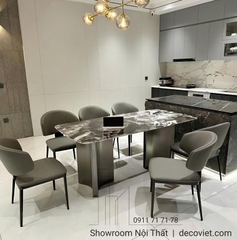 Bàn Ăn Mặt Đá 6 Ghế Nhập Khẩu 2651S