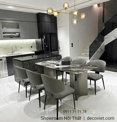 Bàn Ăn Mặt Đá 6 Ghế Nhập Khẩu 2651S