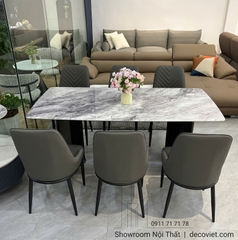 Bàn Ăn Mặt Đá 6 Người Đẹp 2897S