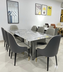 Bàn Ăn Mặt Đá 8 Ghế 1415S