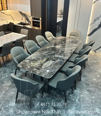 Bàn Ăn Mặt Đá 10 Ghế Cẩm Thạch 2218S