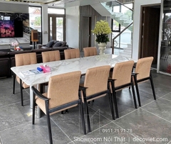 Bàn Ăn Mặt Đá 8 Ghế Đẹp 2834S