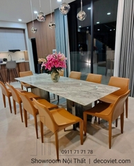 Bàn Ăn Mặt Đá Cao Cấp 10 Ghế 1676S