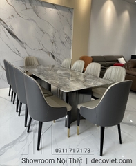Bàn Ăn 10 Ghế Mặt Đá Hiện Đại 1412S