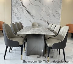 Bàn Ăn 10 Ghế Mặt Đá Hiện Đại 1412S