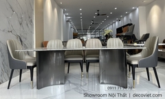 Bàn Ăn 10 Ghế Mặt Đá Hiện Đại 1412S