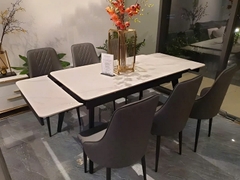 Bàn Ăn Mặt Đá Kéo Dài 6 Người 2398S