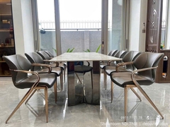 Bàn Ăn Mặt Đá Tự Nhiên 8 Ghế 2826S