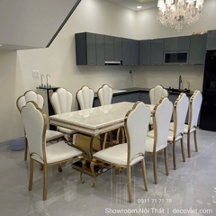 Bàn Ăn Tân Cổ Điển 10 Ghế 2875S