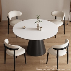 Bàn Ăn Tròn 1m Mặt Đá Đẹp 2835S