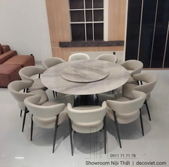 Bàn Ăn Tròn 1m6 10 Ghế 2896S