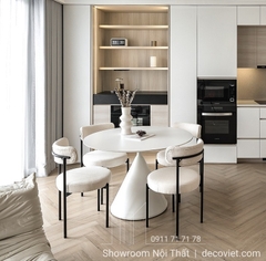 Bàn Ăn Tròn 4 Ghế Hiện Đại 2436S